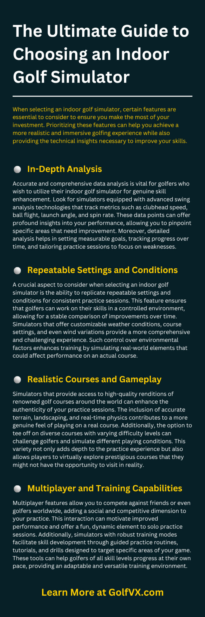 The Ultimate Guide to Choose an Indoor Golf Simulator: Golf VX